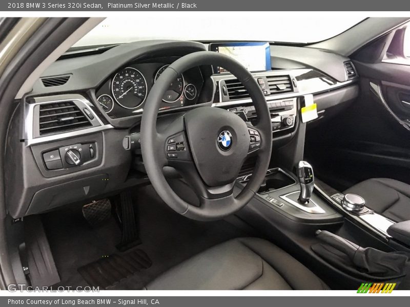 Platinum Silver Metallic / Black 2018 BMW 3 Series 320i Sedan