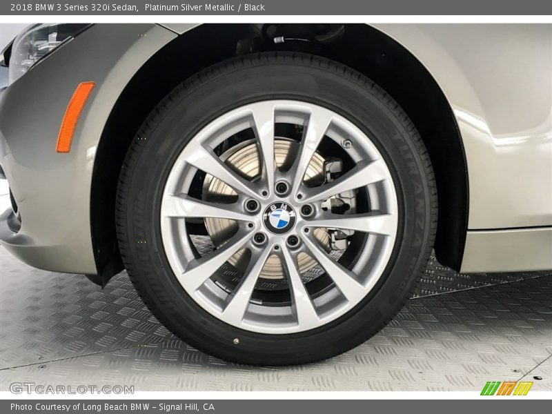Platinum Silver Metallic / Black 2018 BMW 3 Series 320i Sedan