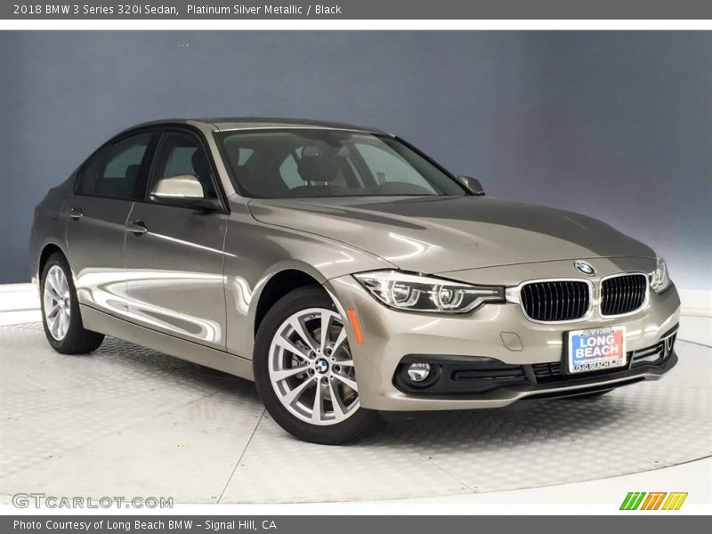 Platinum Silver Metallic / Black 2018 BMW 3 Series 320i Sedan