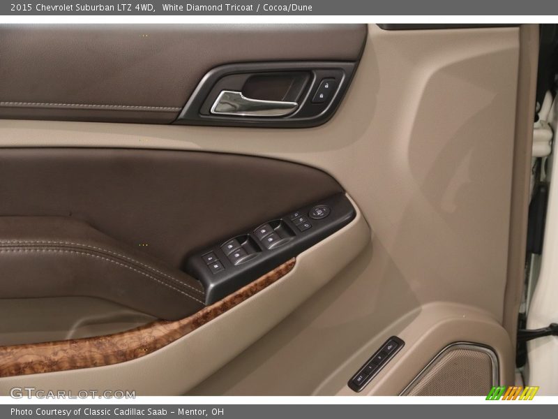 White Diamond Tricoat / Cocoa/Dune 2015 Chevrolet Suburban LTZ 4WD