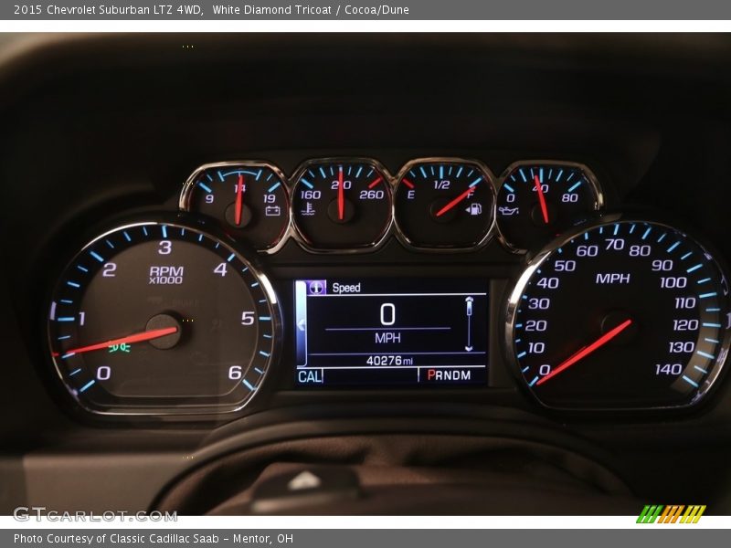 White Diamond Tricoat / Cocoa/Dune 2015 Chevrolet Suburban LTZ 4WD
