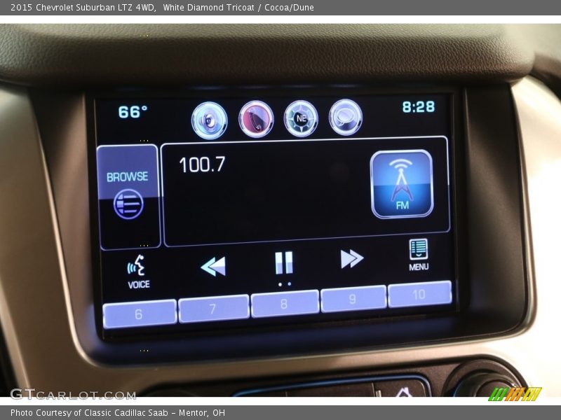 White Diamond Tricoat / Cocoa/Dune 2015 Chevrolet Suburban LTZ 4WD