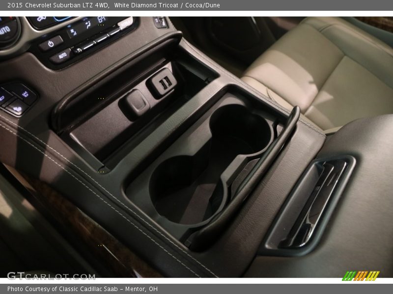 White Diamond Tricoat / Cocoa/Dune 2015 Chevrolet Suburban LTZ 4WD