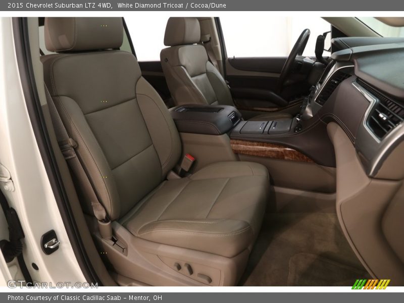 White Diamond Tricoat / Cocoa/Dune 2015 Chevrolet Suburban LTZ 4WD