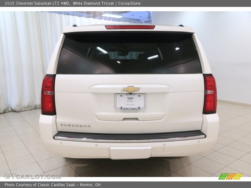 White Diamond Tricoat / Cocoa/Dune 2015 Chevrolet Suburban LTZ 4WD