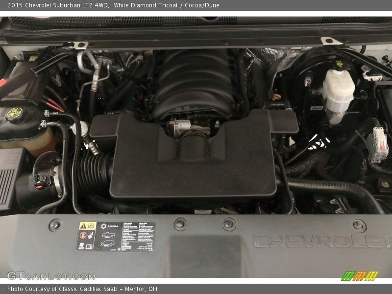 White Diamond Tricoat / Cocoa/Dune 2015 Chevrolet Suburban LTZ 4WD