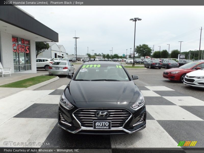 Phantom Black / Beige 2018 Hyundai Sonata Limited