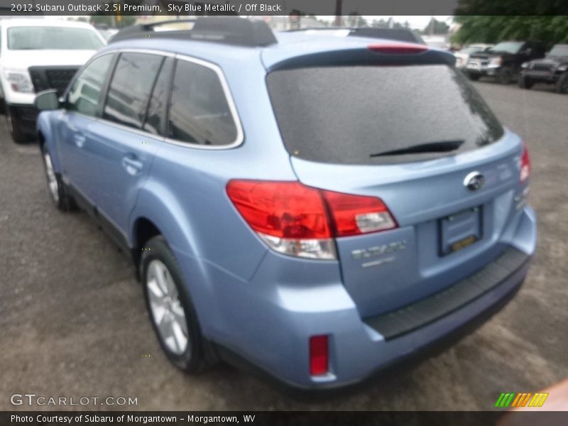Sky Blue Metallic / Off Black 2012 Subaru Outback 2.5i Premium