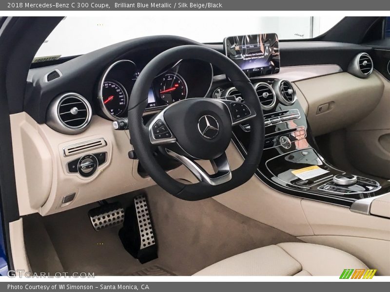 Brilliant Blue Metallic / Silk Beige/Black 2018 Mercedes-Benz C 300 Coupe