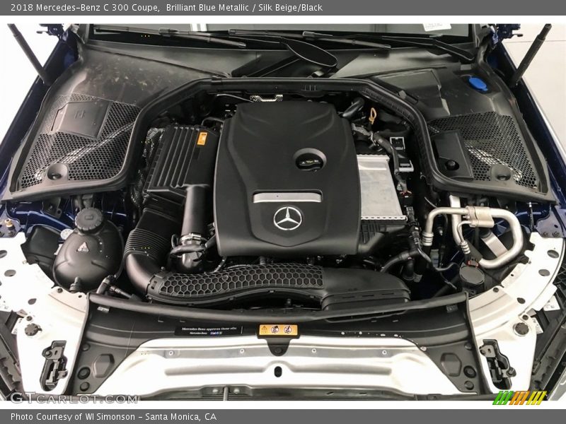 Brilliant Blue Metallic / Silk Beige/Black 2018 Mercedes-Benz C 300 Coupe