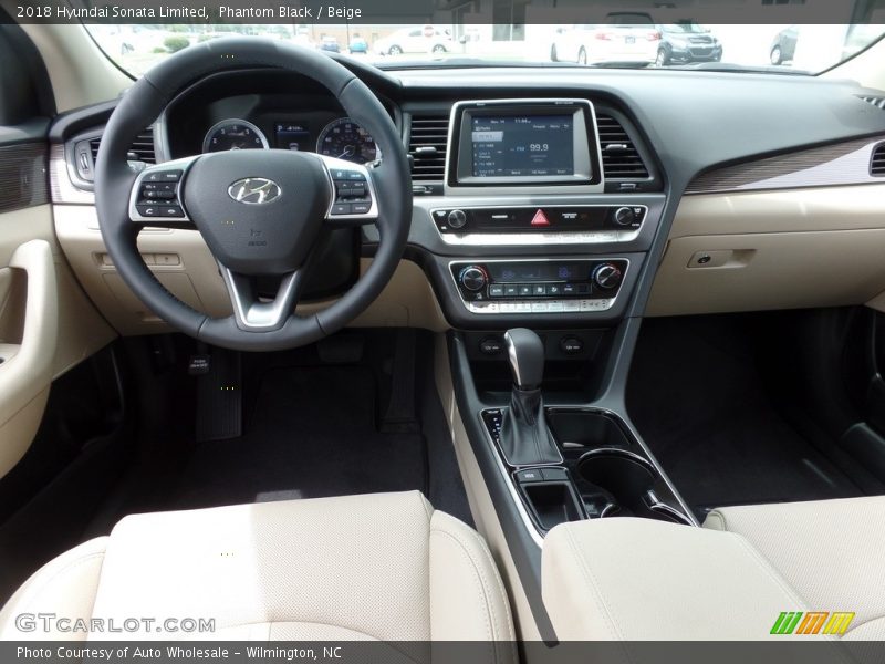 Phantom Black / Beige 2018 Hyundai Sonata Limited