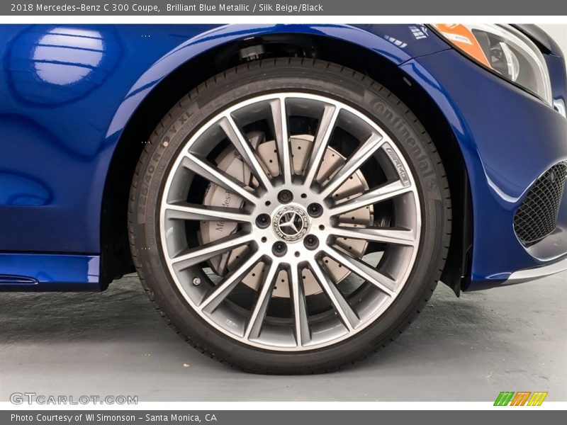Brilliant Blue Metallic / Silk Beige/Black 2018 Mercedes-Benz C 300 Coupe