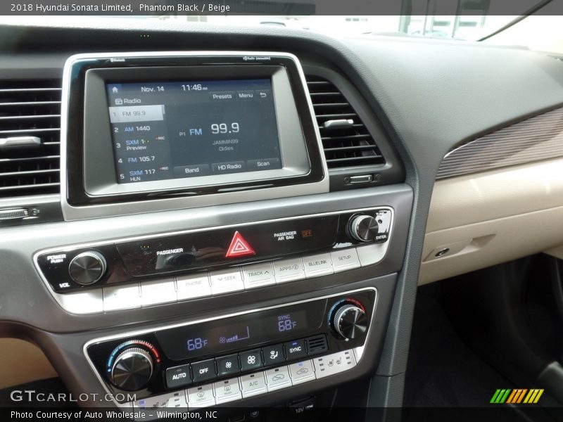 Phantom Black / Beige 2018 Hyundai Sonata Limited