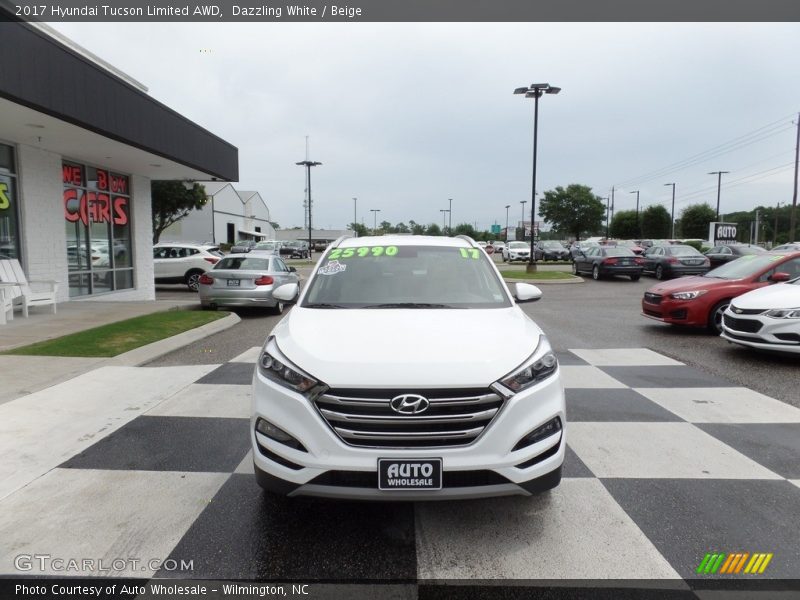 Dazzling White / Beige 2017 Hyundai Tucson Limited AWD