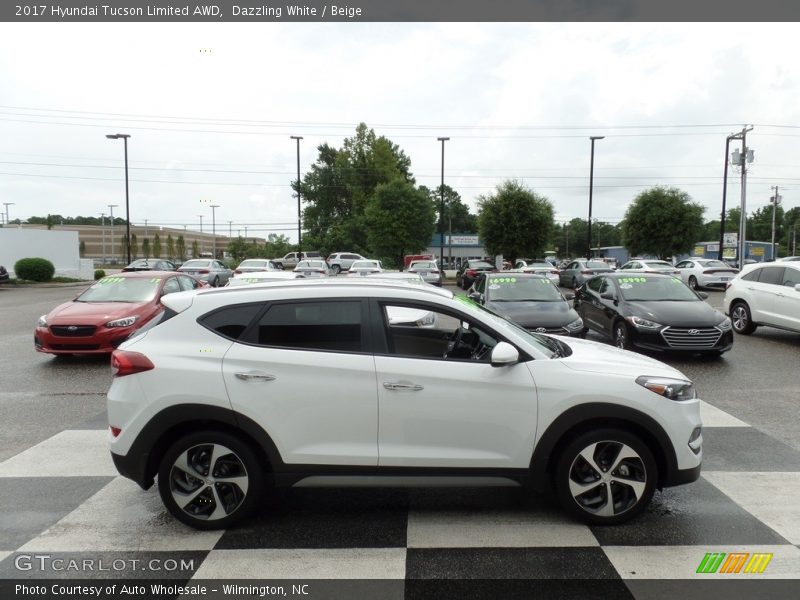 Dazzling White / Beige 2017 Hyundai Tucson Limited AWD