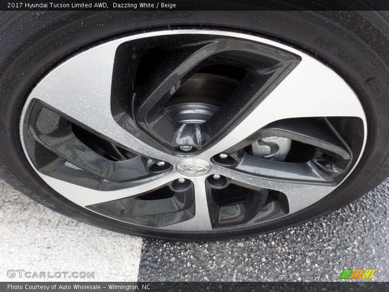 Dazzling White / Beige 2017 Hyundai Tucson Limited AWD