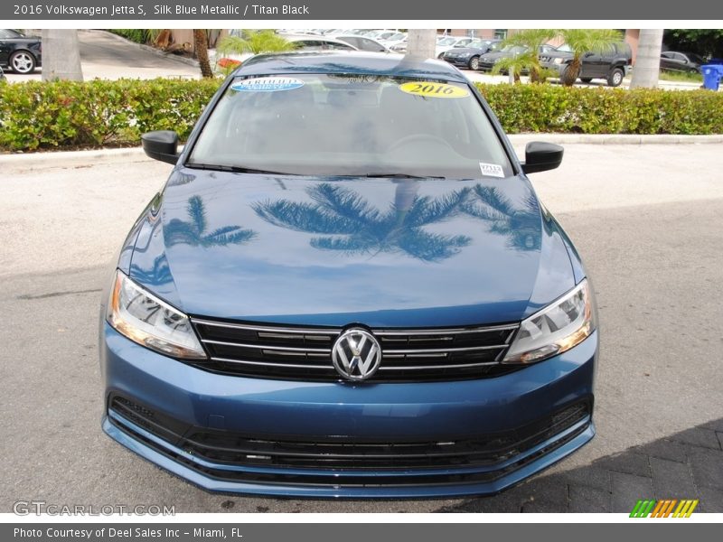 Silk Blue Metallic / Titan Black 2016 Volkswagen Jetta S