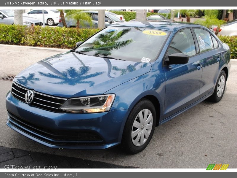 Silk Blue Metallic / Titan Black 2016 Volkswagen Jetta S