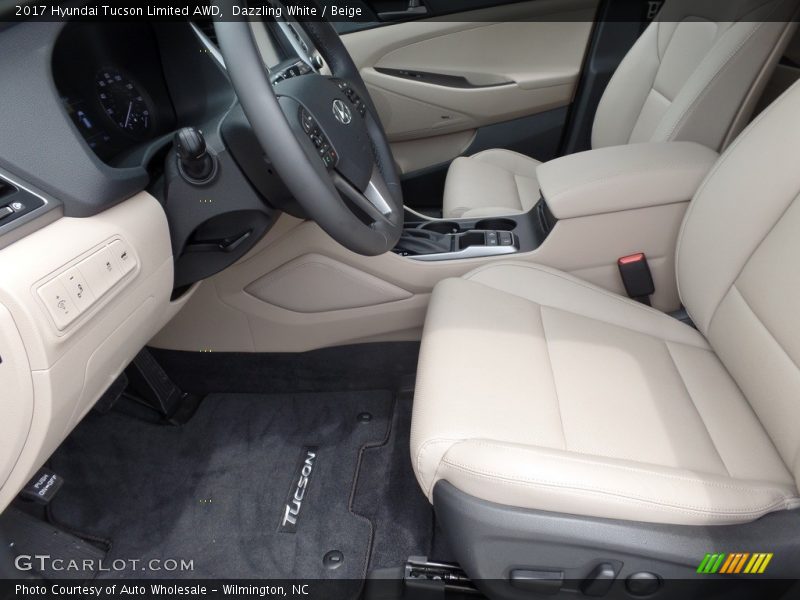 Dazzling White / Beige 2017 Hyundai Tucson Limited AWD