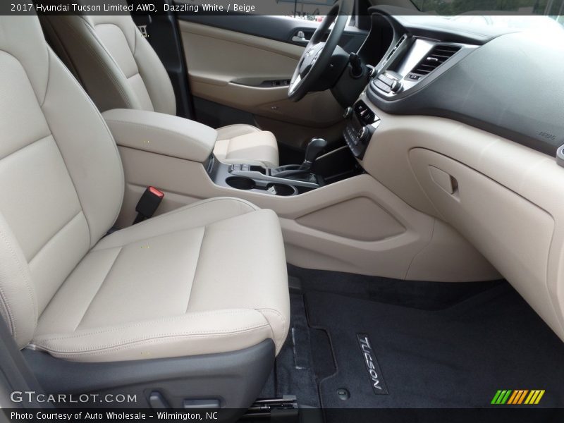 Dazzling White / Beige 2017 Hyundai Tucson Limited AWD