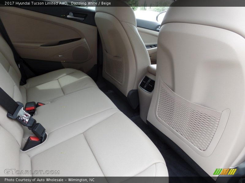 Dazzling White / Beige 2017 Hyundai Tucson Limited AWD