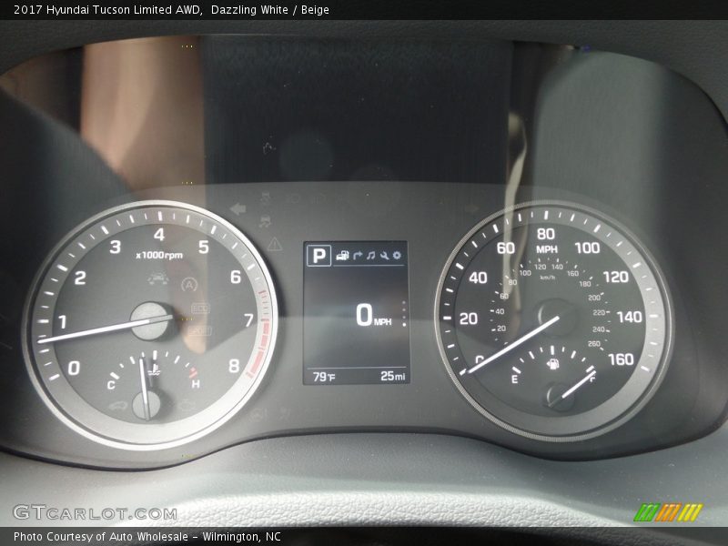 Dazzling White / Beige 2017 Hyundai Tucson Limited AWD
