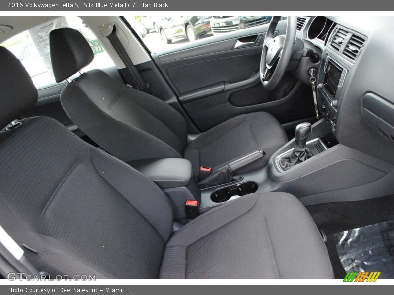 Silk Blue Metallic / Titan Black 2016 Volkswagen Jetta S