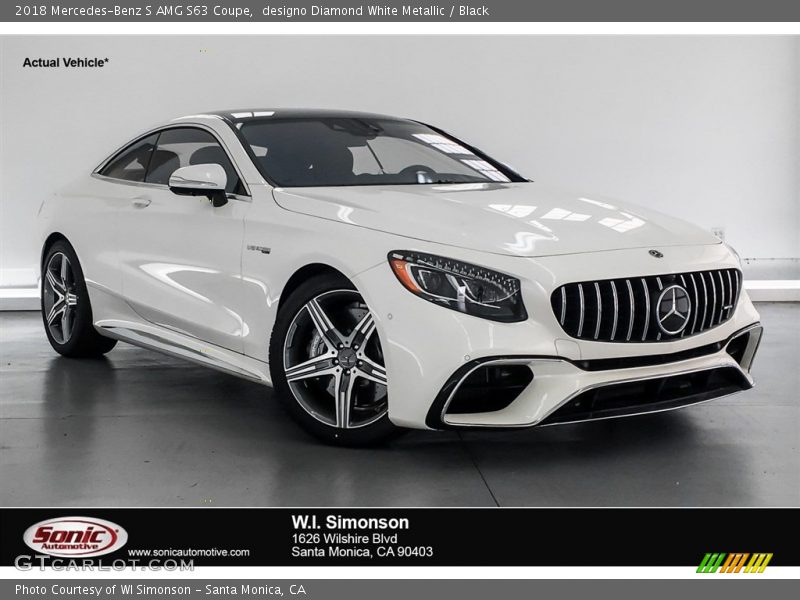 designo Diamond White Metallic / Black 2018 Mercedes-Benz S AMG S63 Coupe