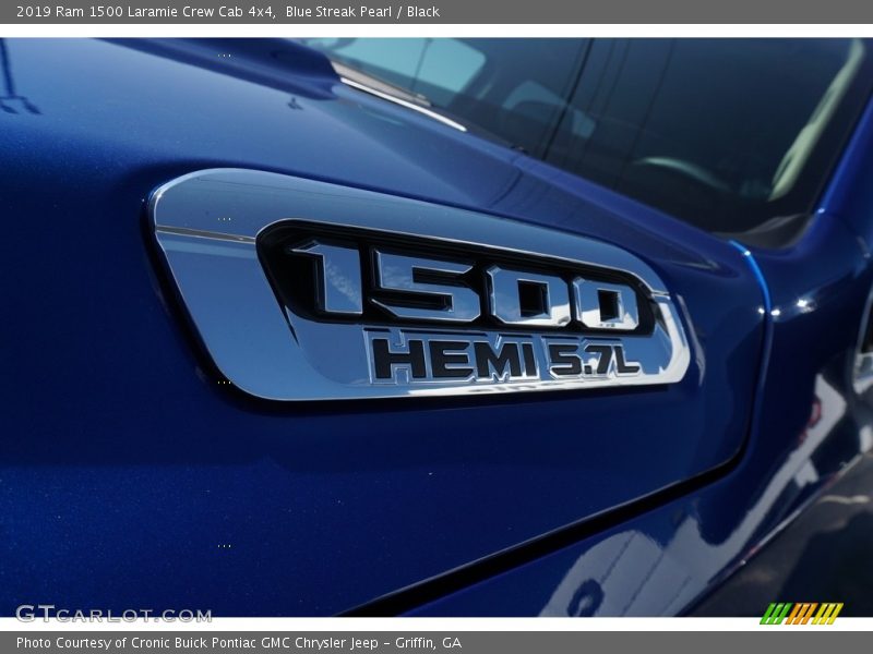 Blue Streak Pearl / Black 2019 Ram 1500 Laramie Crew Cab 4x4