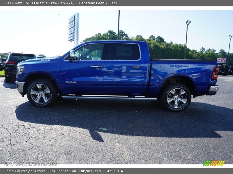 Blue Streak Pearl / Black 2019 Ram 1500 Laramie Crew Cab 4x4