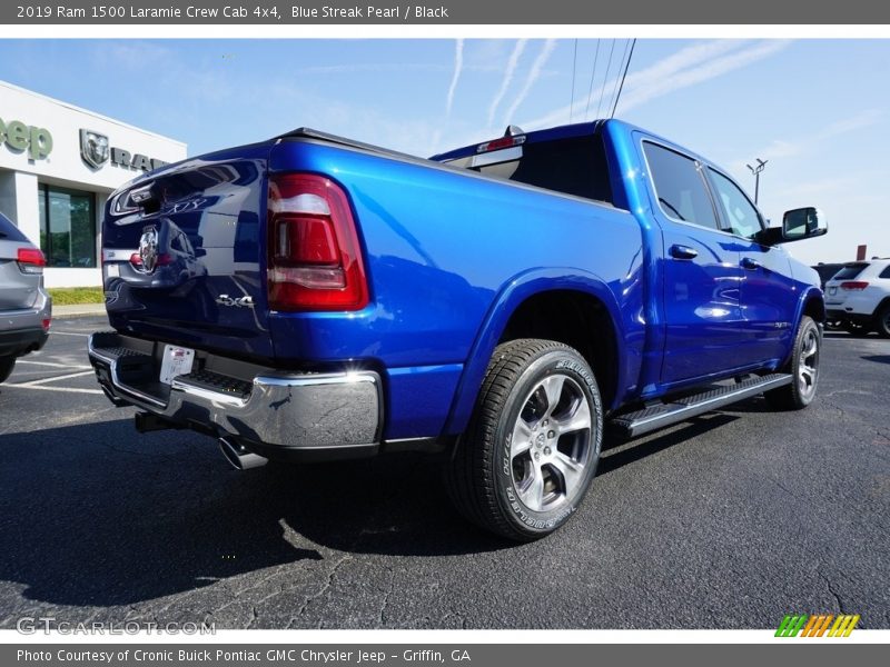 Blue Streak Pearl / Black 2019 Ram 1500 Laramie Crew Cab 4x4