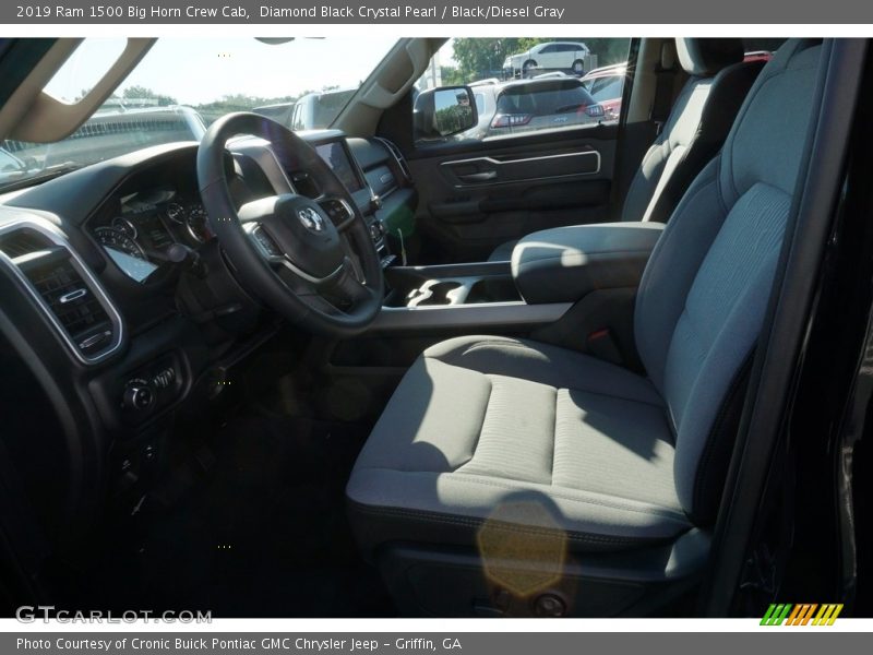 Diamond Black Crystal Pearl / Black/Diesel Gray 2019 Ram 1500 Big Horn Crew Cab