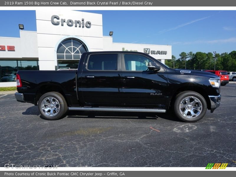 Diamond Black Crystal Pearl / Black/Diesel Gray 2019 Ram 1500 Big Horn Crew Cab