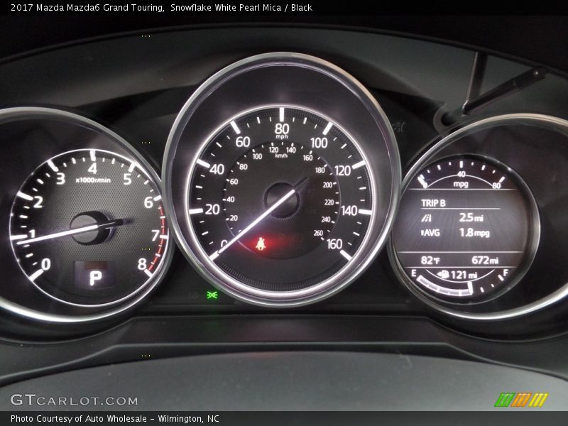 Snowflake White Pearl Mica / Black 2017 Mazda Mazda6 Grand Touring