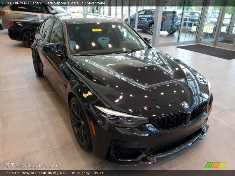 Black Sapphire Metallic / Silverstone 2018 BMW M3 Sedan