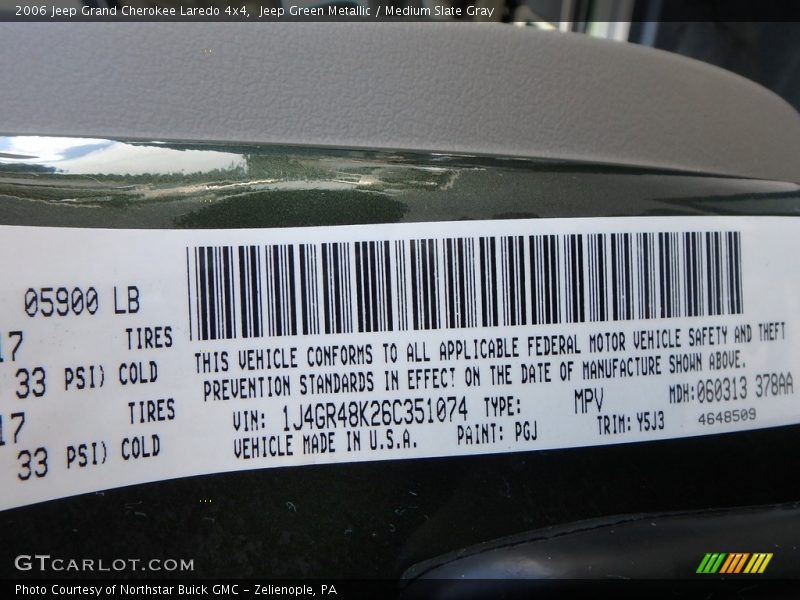 Jeep Green Metallic / Medium Slate Gray 2006 Jeep Grand Cherokee Laredo 4x4