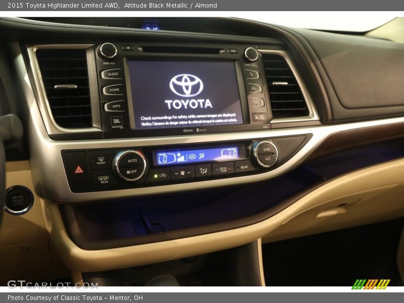 Attitude Black Metallic / Almond 2015 Toyota Highlander Limited AWD