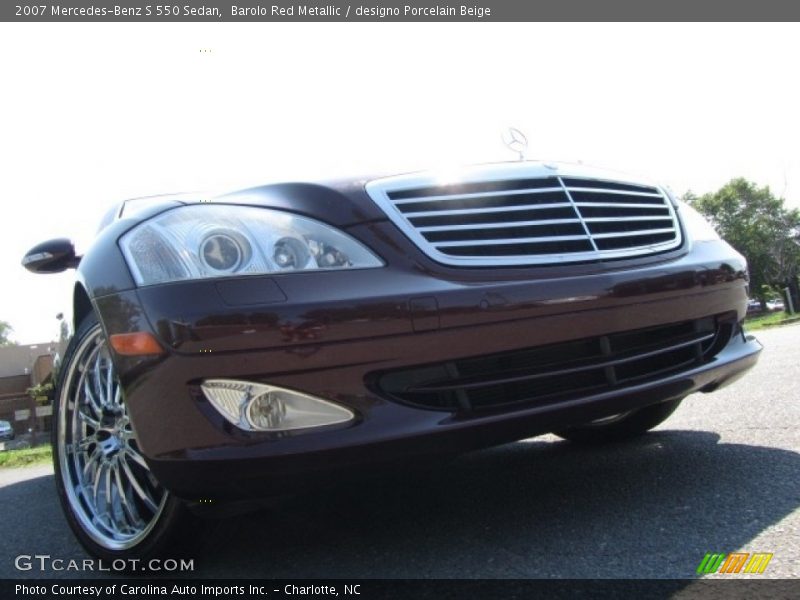 Barolo Red Metallic / designo Porcelain Beige 2007 Mercedes-Benz S 550 Sedan