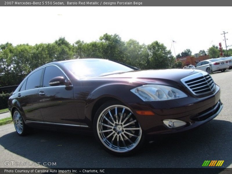Barolo Red Metallic / designo Porcelain Beige 2007 Mercedes-Benz S 550 Sedan
