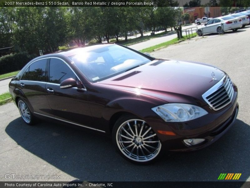 Barolo Red Metallic / designo Porcelain Beige 2007 Mercedes-Benz S 550 Sedan
