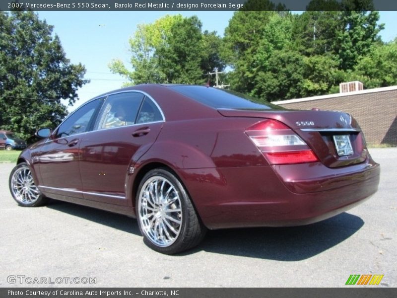 Barolo Red Metallic / designo Porcelain Beige 2007 Mercedes-Benz S 550 Sedan