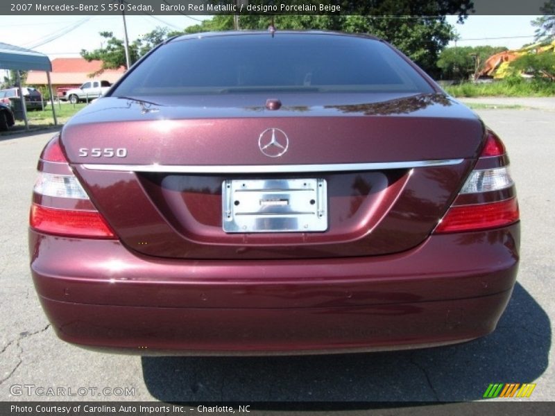 Barolo Red Metallic / designo Porcelain Beige 2007 Mercedes-Benz S 550 Sedan