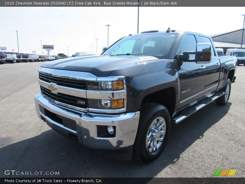 Blue Granite Metallic / Jet Black/Dark Ash 2015 Chevrolet Silverado 3500HD LTZ Crew Cab 4x4