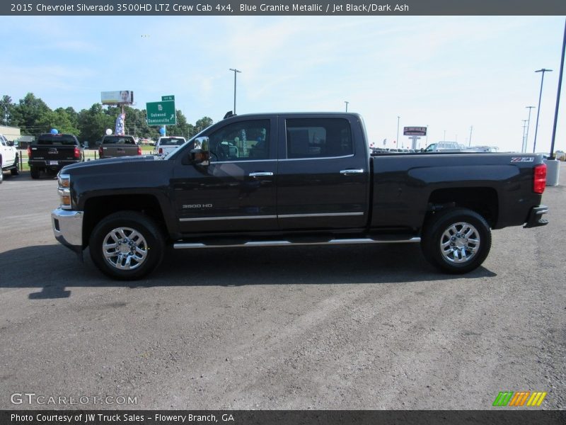 Blue Granite Metallic / Jet Black/Dark Ash 2015 Chevrolet Silverado 3500HD LTZ Crew Cab 4x4