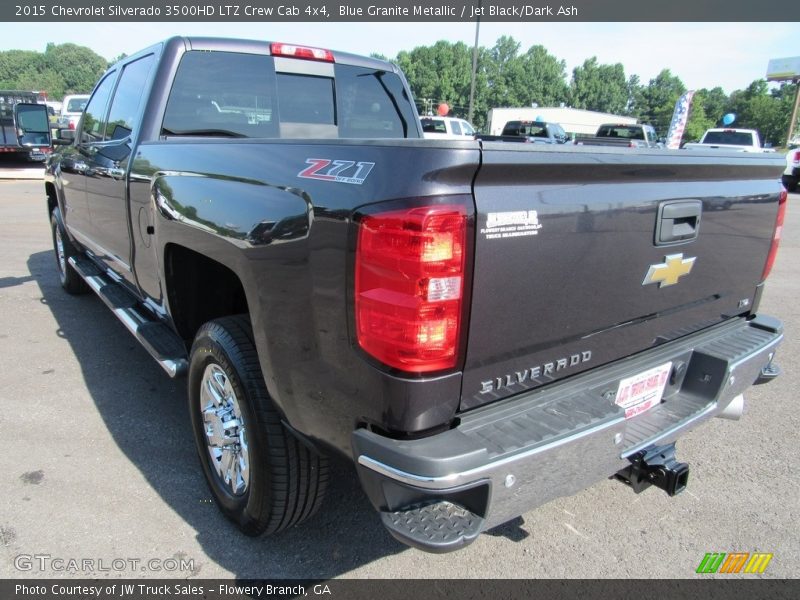 Blue Granite Metallic / Jet Black/Dark Ash 2015 Chevrolet Silverado 3500HD LTZ Crew Cab 4x4