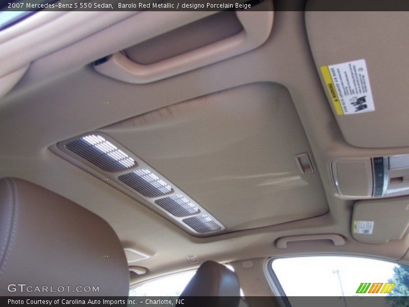 Barolo Red Metallic / designo Porcelain Beige 2007 Mercedes-Benz S 550 Sedan