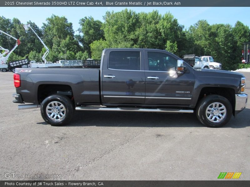 Blue Granite Metallic / Jet Black/Dark Ash 2015 Chevrolet Silverado 3500HD LTZ Crew Cab 4x4