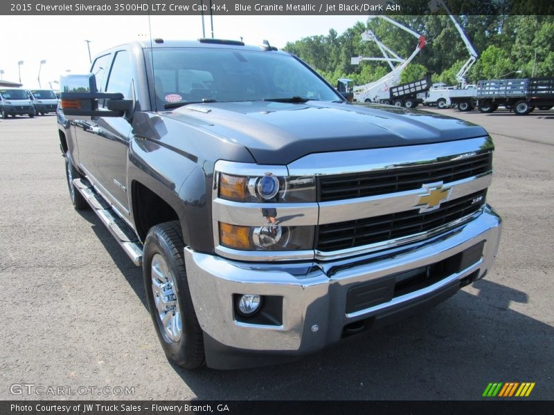 Blue Granite Metallic / Jet Black/Dark Ash 2015 Chevrolet Silverado 3500HD LTZ Crew Cab 4x4