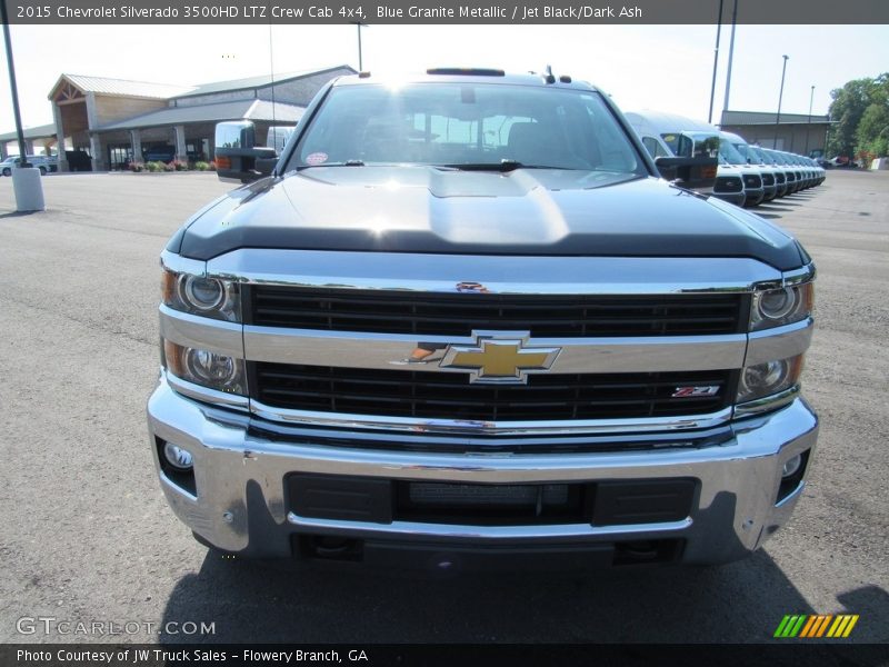Blue Granite Metallic / Jet Black/Dark Ash 2015 Chevrolet Silverado 3500HD LTZ Crew Cab 4x4