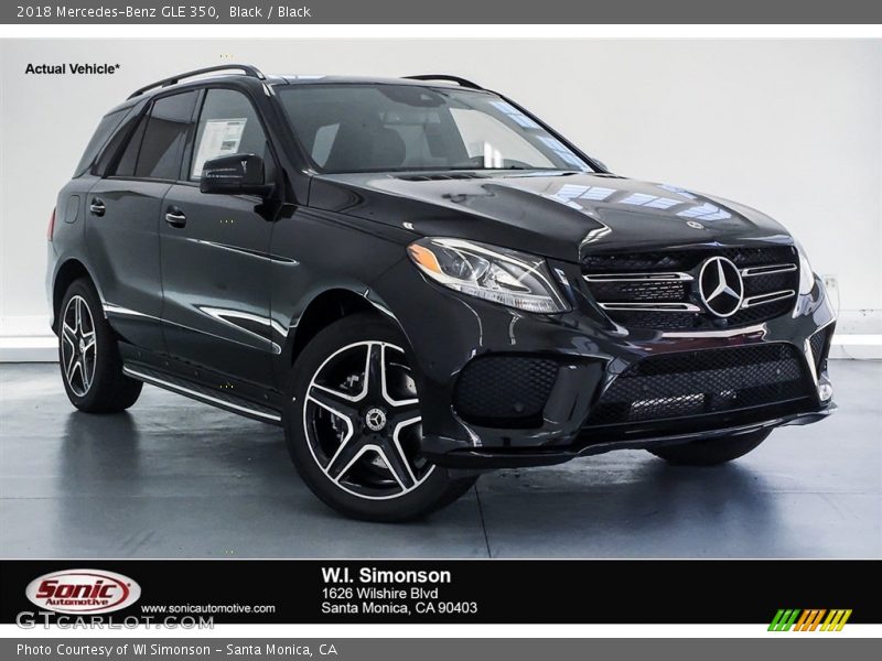 Black / Black 2018 Mercedes-Benz GLE 350